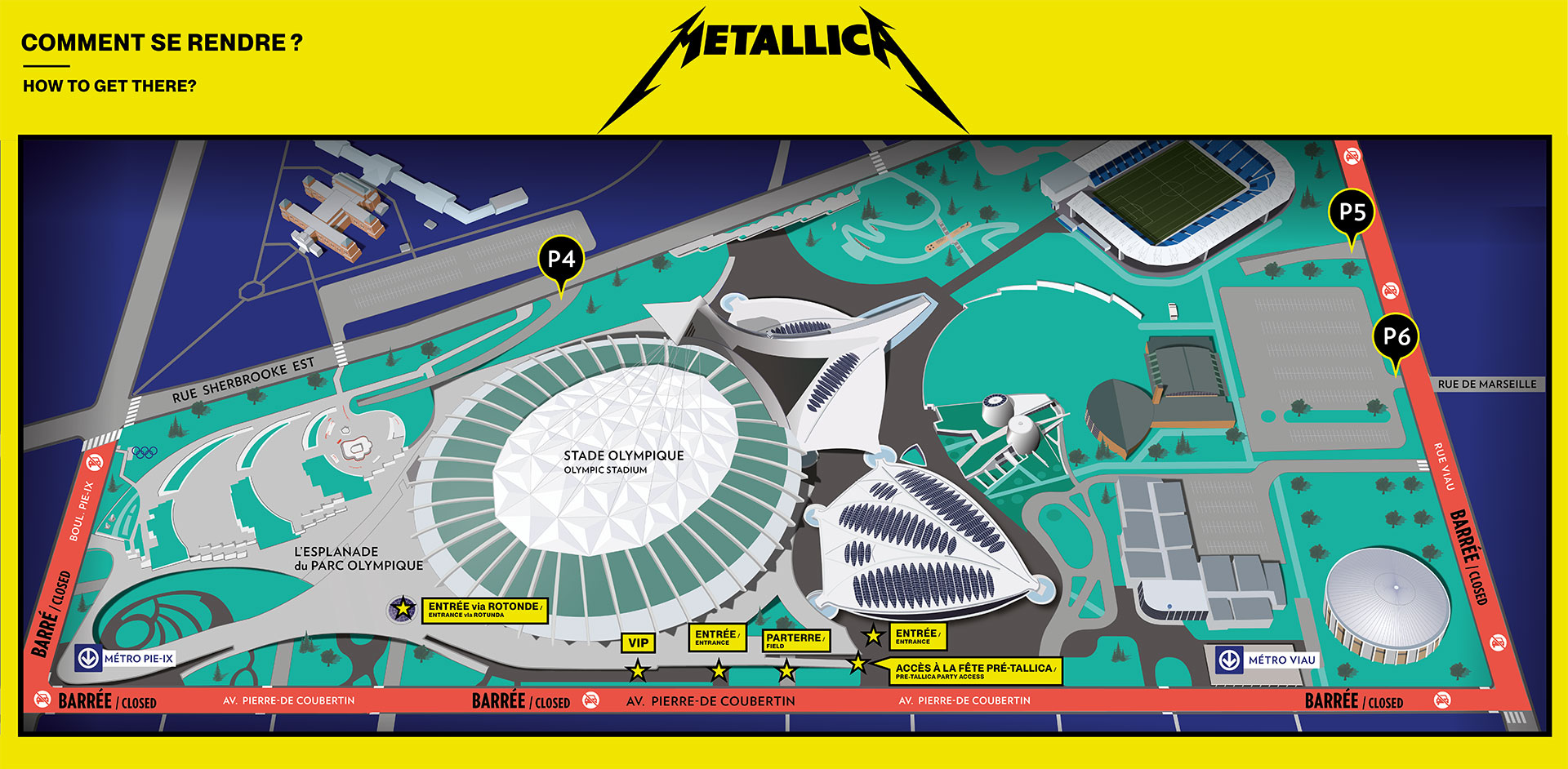 Metallica brasse le Stade olympique