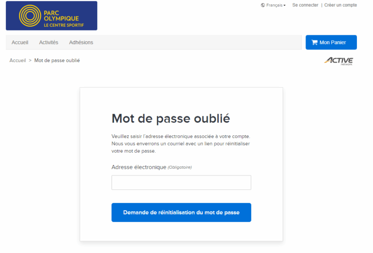 Activation d’ActiveNet et inscription aux cours - Parc olympique
